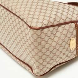 Pre Owned Celine Beige/Tan Macadam Canvas and Leather Boogie Tote