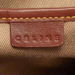 Pre Owned Celine Beige/Tan Macadam Canvas and Leather Boogie Tote