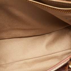 Pre Owned Celine Beige/Tan Macadam Canvas and Leather Boogie Tote