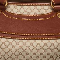 Pre Owned Celine Beige/Tan Macadam Canvas and Leather Boogie Tote