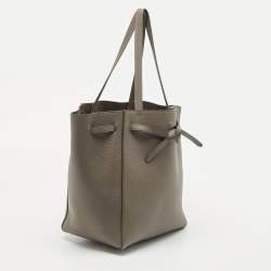 Pre Owned Celine Grey Leather Small Cabas Phantom Tote