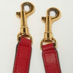 Pre Owned Celine Red Leather Nano Luggage Tote