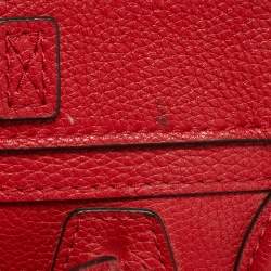 Pre Owned Celine Red Leather Nano Luggage Tote