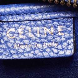 Pre Owned Celine Blue Leather Nano Luggage Tote