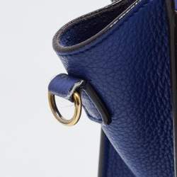 Pre Owned Celine Blue Leather Nano Luggage Tote