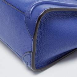 Pre Owned Celine Blue Leather Nano Luggage Tote