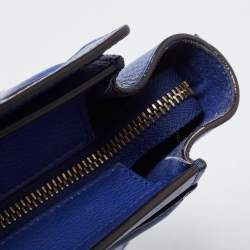 Pre Owned Celine Blue Leather Nano Luggage Tote