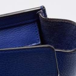 Pre Owned Celine Blue Leather Nano Luggage Tote