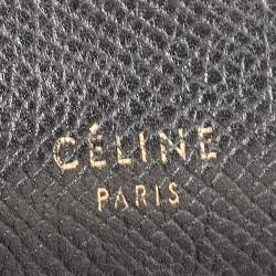 Celine Black Leather Micro Belt Top Handle Bag