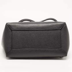 Celine Black Leather Micro Belt Top Handle Bag