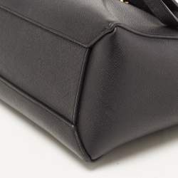 Celine Black Leather Micro Belt Top Handle Bag