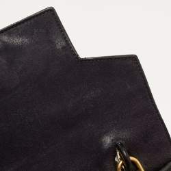 Celine Black Leather Micro Belt Top Handle Bag