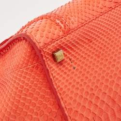 Pre Owned Celine Red Python Medium Phantom Luggage Tote