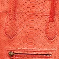 Pre Owned Celine Red Python Medium Phantom Luggage Tote