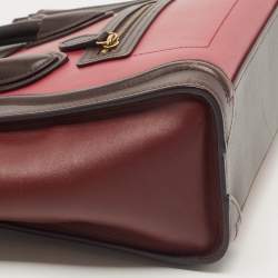 Pre Owned Celine Tricolor Leather Nano Luggage Tote