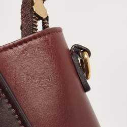 Pre Owned Celine Tricolor Leather Nano Luggage Tote