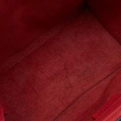 Celine Red Grain Leather Nano Luggage Tote