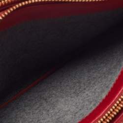 Pre Owned Celine Red Leather Large Trio Zip Crossbody Bag