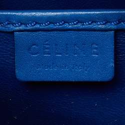 Pre Owned Celine Blue Leather Nano Luggage Tote