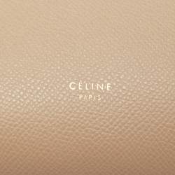 Pre Owned Celine Beige Leather Micro Belt Bag