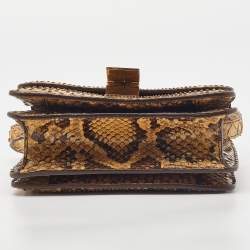 Celine Beige Python Small Classic Box Flap Bag