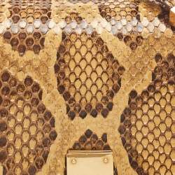 Celine Beige Python Small Classic Box Flap Bag
