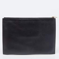 Celine Tri Color Leather and Python Pocket Clutch