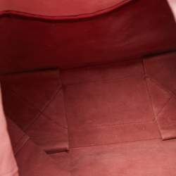 Pre Owned Celine Pink/Burgundy Leather Vertical Cabas Shopper Tote