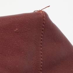 Pre Owned Celine Pink/Burgundy Leather Vertical Cabas Shopper Tote