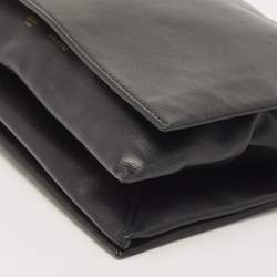 Celine Black Leather Zip Pouch