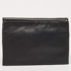 Celine Black Leather Zip Pouch