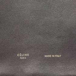 Celine Black Leather Zip Pouch
