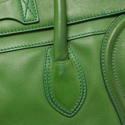 Celine Green Leather Mini Luggage Tote