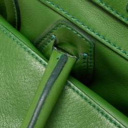 Celine Green Leather Mini Luggage Tote