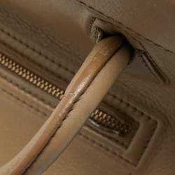 Pre Owned Celine Beige Leather Medium Phantom Luggage Tote 