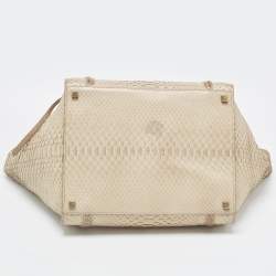 Pre Owned Celine Grey Python Medium Phantom Luggage Tote