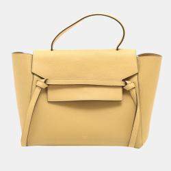 CELINE Belt Bag Micro Leather 2way handbag Beige Celine