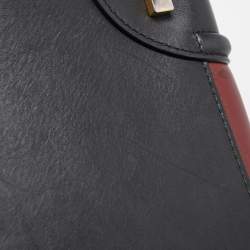 Pre Owned Celine Tri Color Leather and Suede Mini Luggage Tote