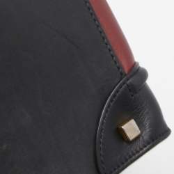 Pre Owned Celine Tri Color Leather and Suede Mini Luggage Tote