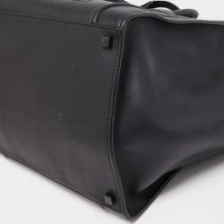 Pre Owned Celine Black Leather Medium Phantom Luggage Tote