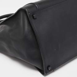 Pre Owned Celine Black Leather Medium Phantom Luggage Tote