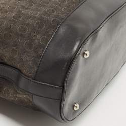 Pre Owned Celine Black Macadam Canvas And Leather Tote