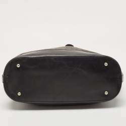 Pre Owned Celine Black Macadam Canvas And Leather Tote
