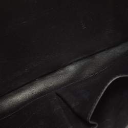 Pre Owned Celine Yellow/Black Lizard and Leather Medium Classic Box Bag