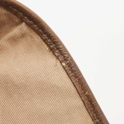 Pre Owned Celine Beige/Brown Macadam Canvas And Croc Embossed Tote