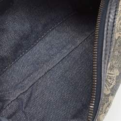 Pre Owned Celine Blue Macadam Denim and Leather Shoulder Bag