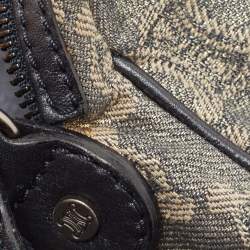 Pre Owned Celine Blue Macadam Denim and Leather Shoulder Bag