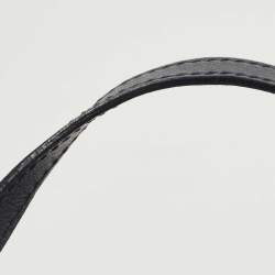 Pre Owned Celine Blue Macadam Denim and Leather Shoulder Bag