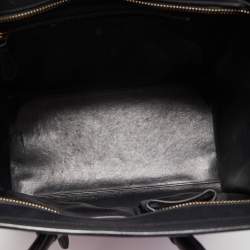 Pre Owned Celine Tricolor Leather and Jacquard Fabric Mini Luggage Tote