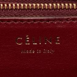 Pre Owned Celine Red Python Medium Classic Box Shoulder Bag